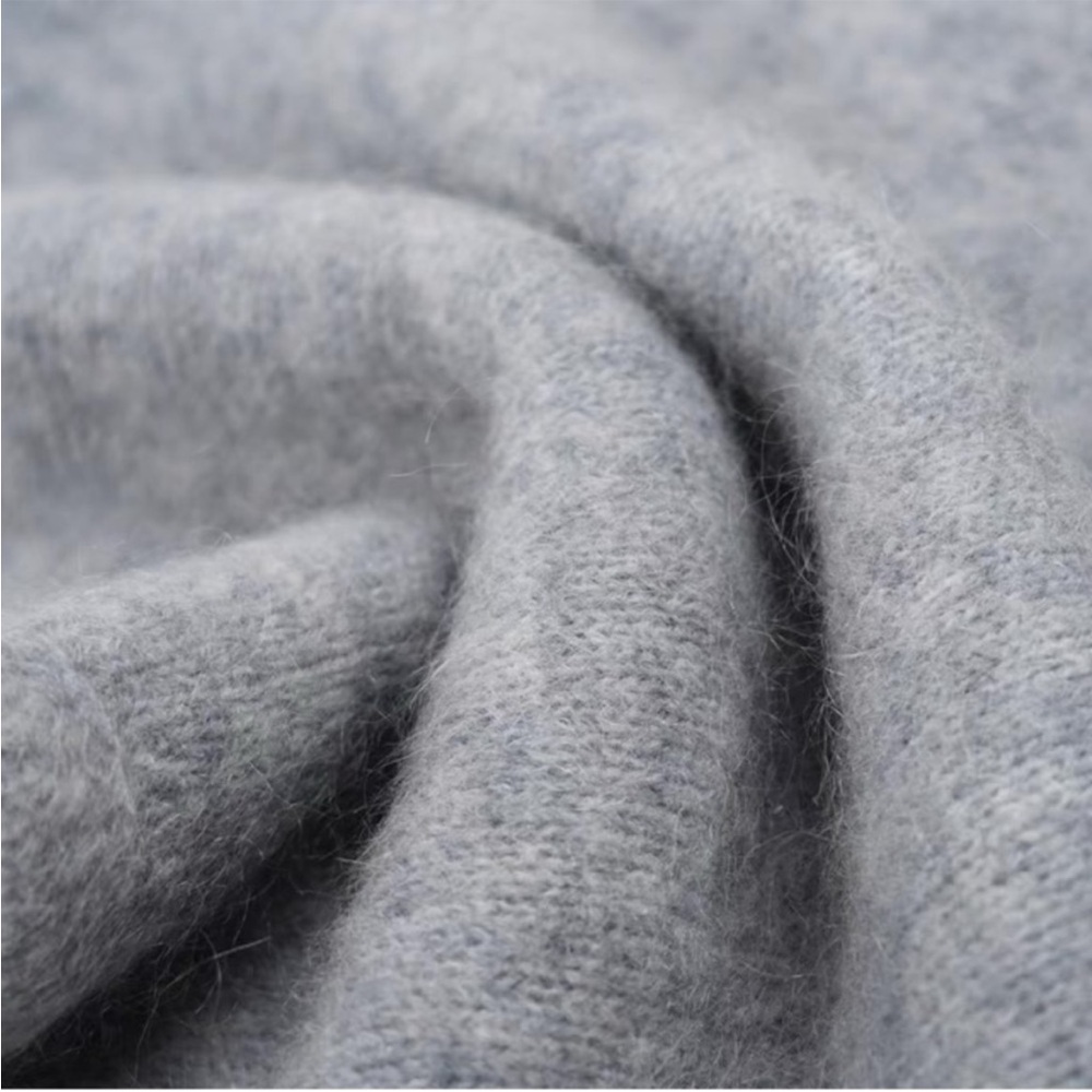 Sezane Light Gray V-Neck Knit Sweater - Picture 4 of 5